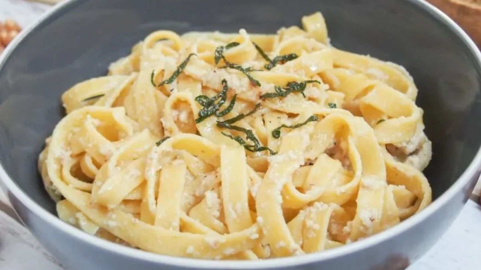 Fresh pumpkin pasta