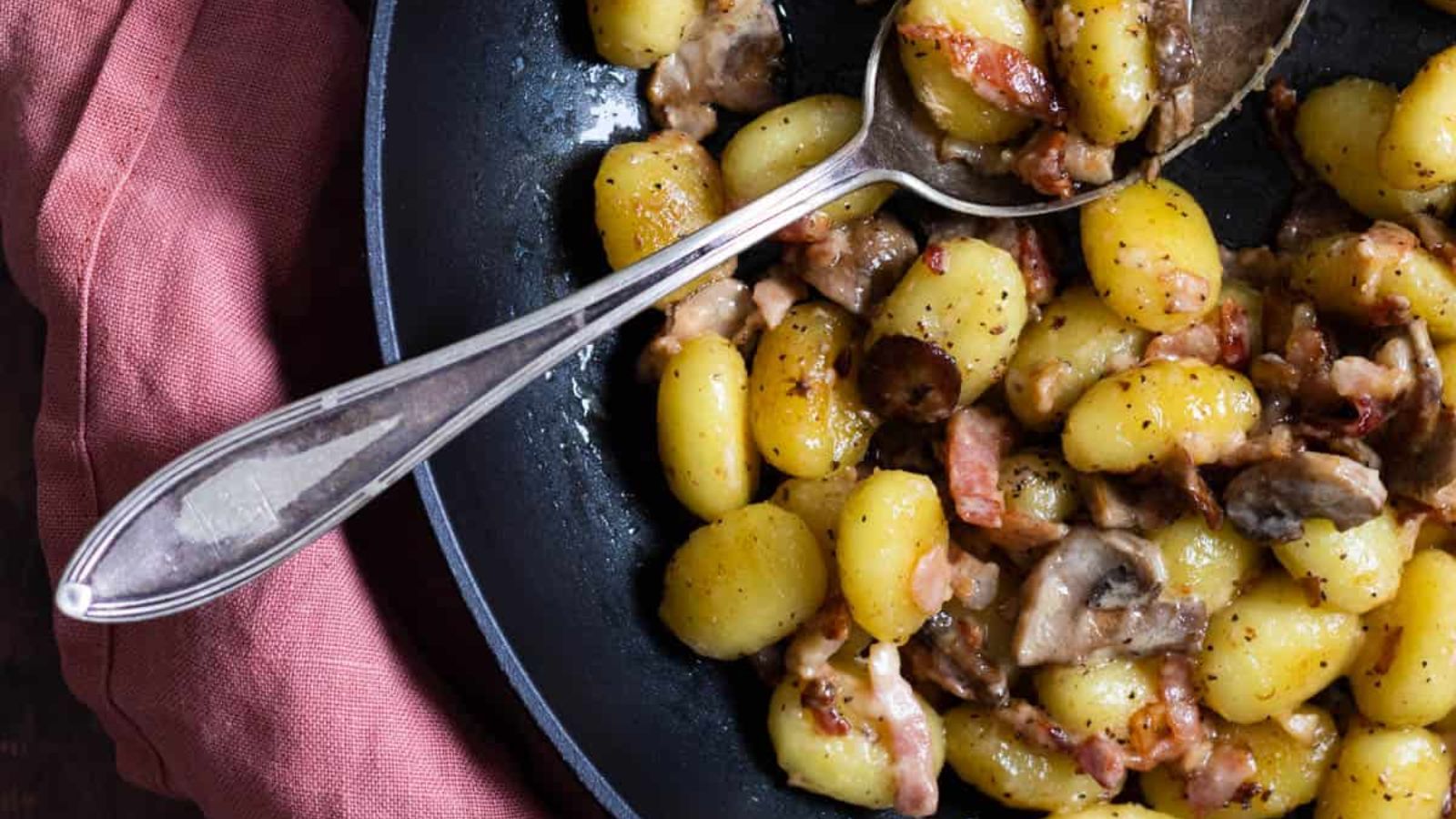 Gnocchi with Bacon & Mushrooms