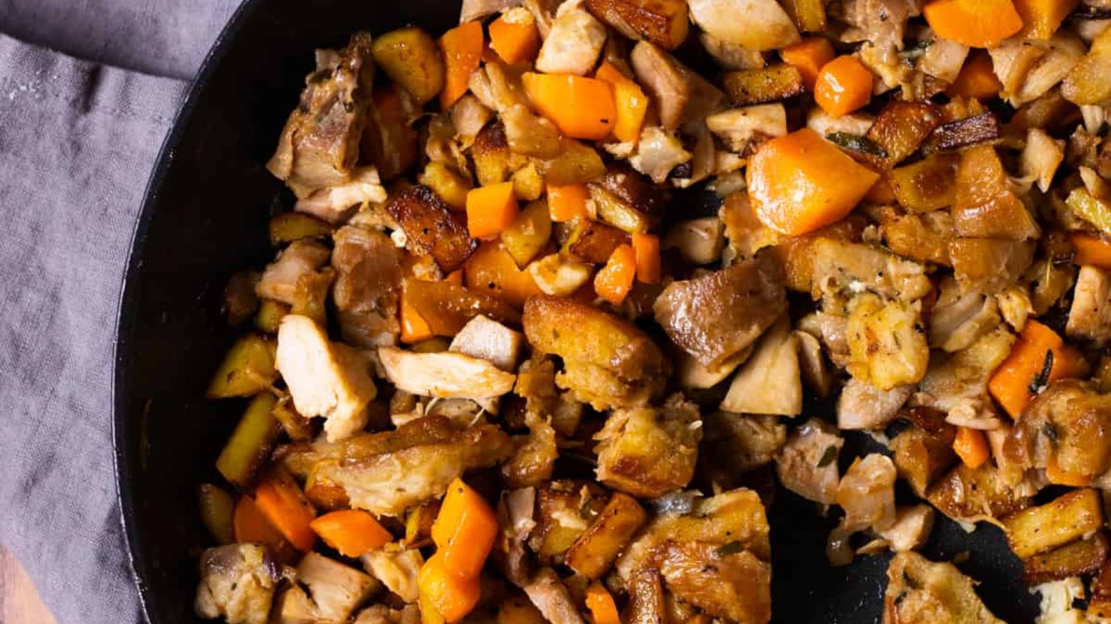 Leftover Turkey Hash with Potatoes & Carrots