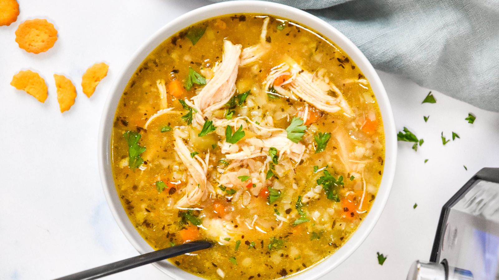 Instant Pot Ginger Chicken & Rice Soup