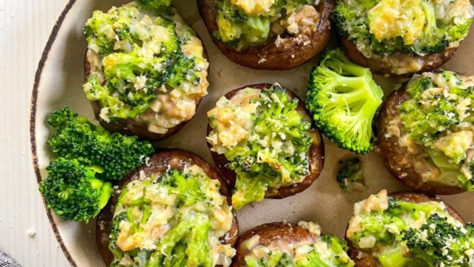 Broccoli Stuffed Mushrooms