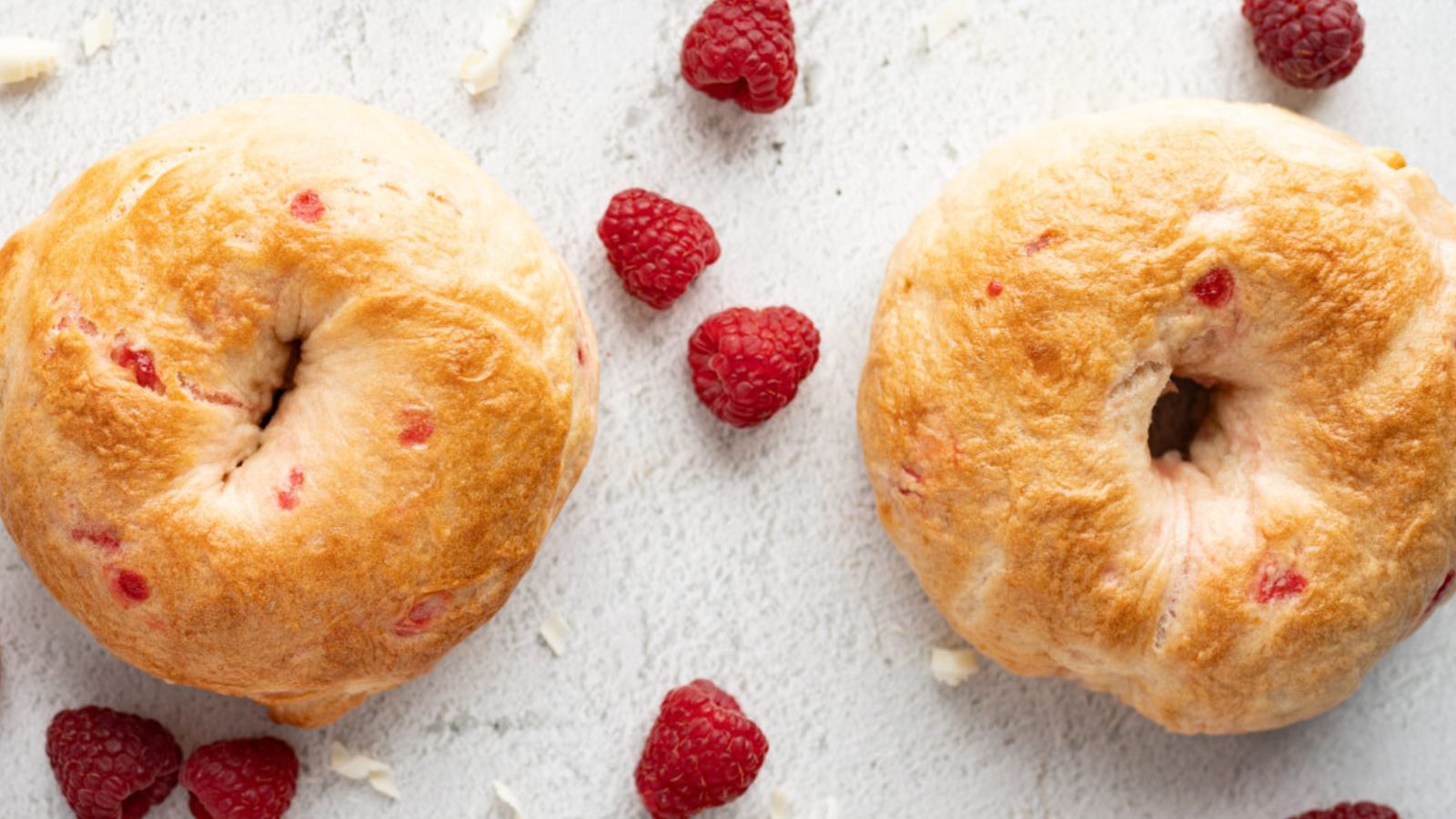 Raspberries and Cream Bagels