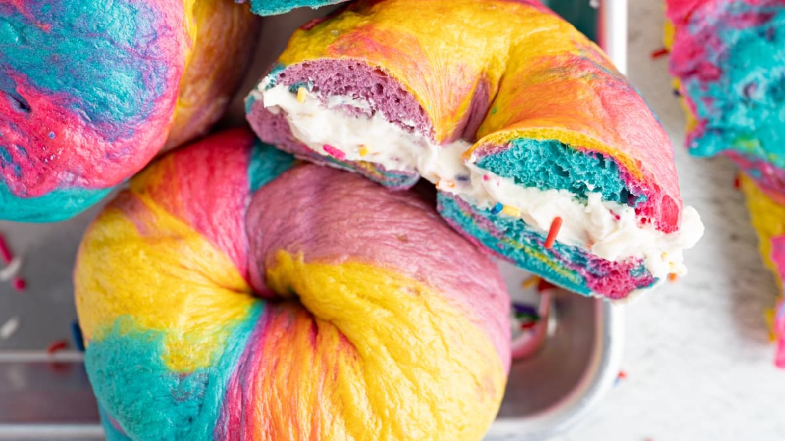 Rainbow Bagels