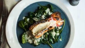 Broiled Lobster Tail with Vanilla Sauce
