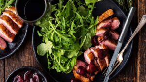 Pan Seared Duck Breast Recipe with Cherry Sauce