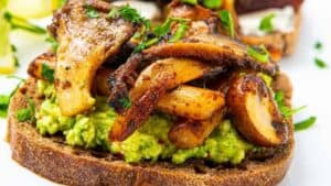 Mushrooms on Toast with Salsify and Avocado