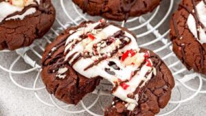 Peppermint Hot Chocolate Cookies