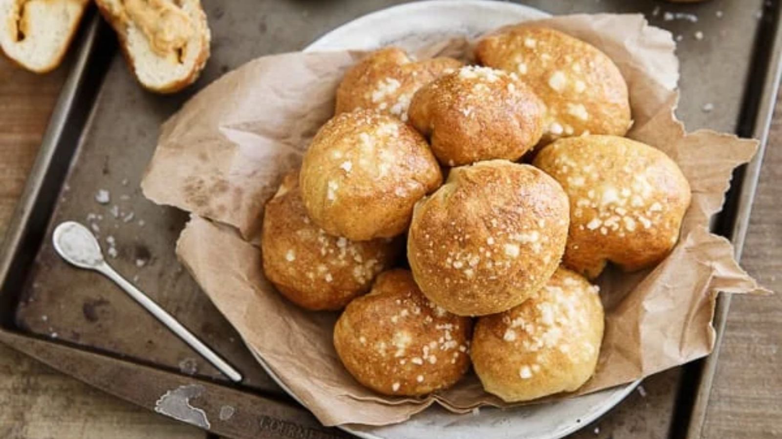 Pizza Hummus Stuffed Pretzel Bites