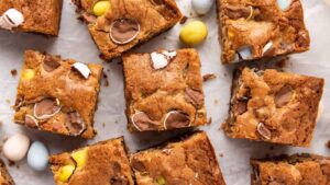 Cadbury Mini Egg Easter Blondies
