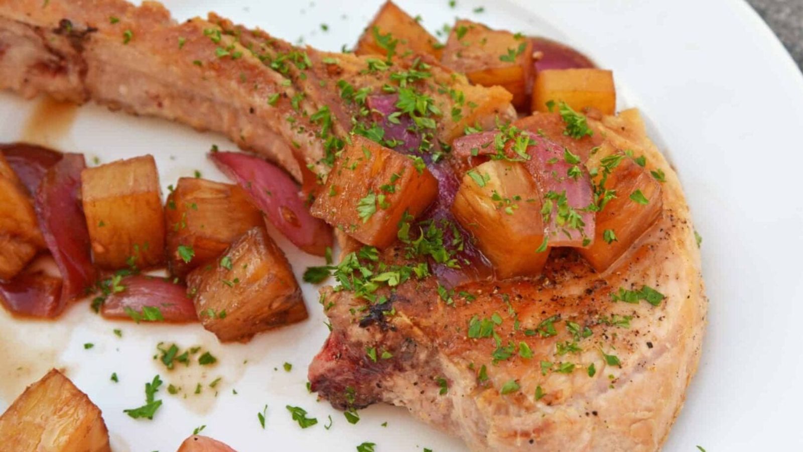 Pineapple Balsamic Pork Chops