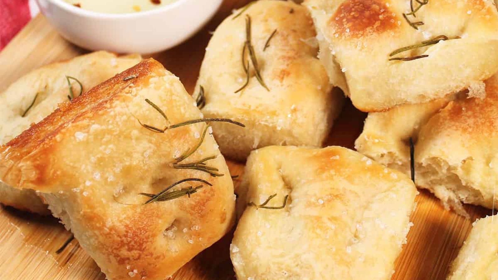 Easy Focaccia Bread From Frozen Rolls