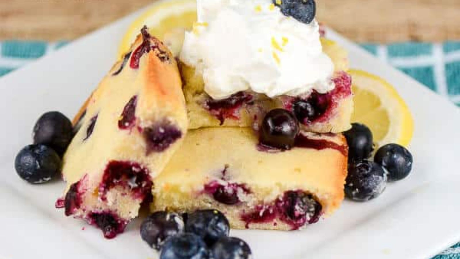 Cakey Lemon Blueberry Brownies
