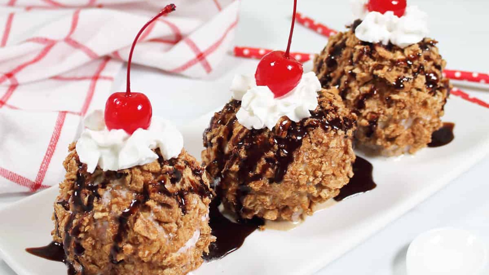 Air Fryer Fried Ice Cream