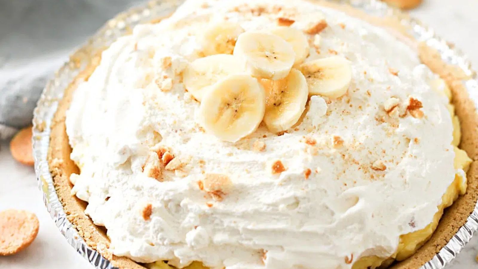 Easy No-Bake Banana Pudding Pie