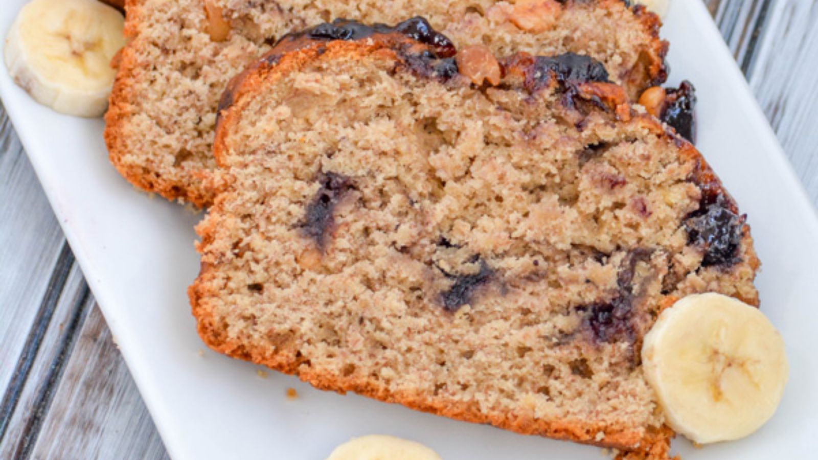 Peanut Butter & Jelly Banana Bread