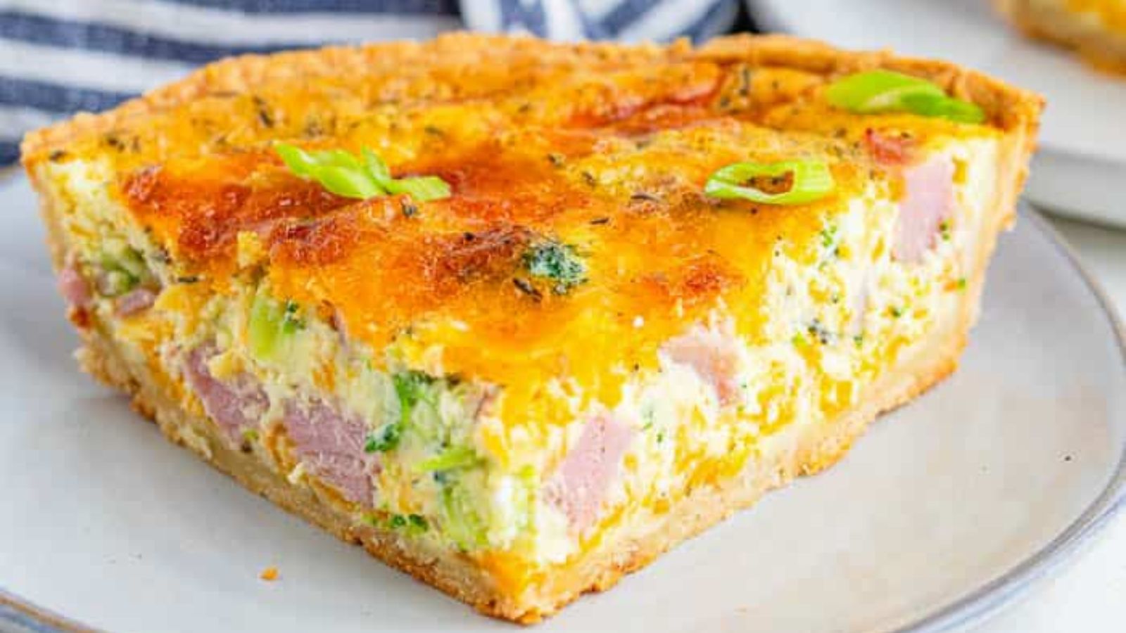Leftover Ham and Broccoli Quiche