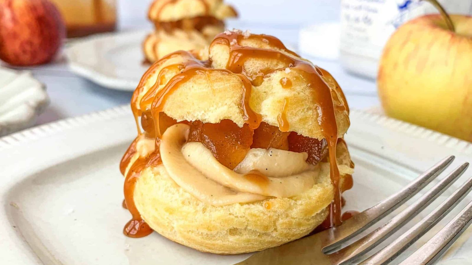 Caramel Apple Cream Puffs