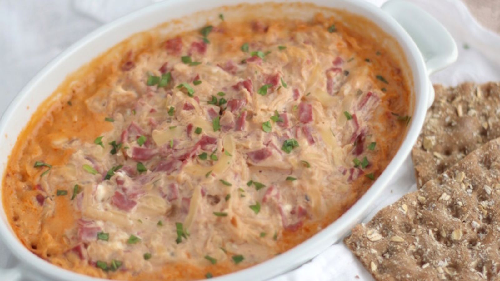 Healthier Reuben Dip (Oven, Microwave or Crock Pot Appetizer Recipe)