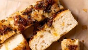 Fluffy Caramelized Onion Focaccia