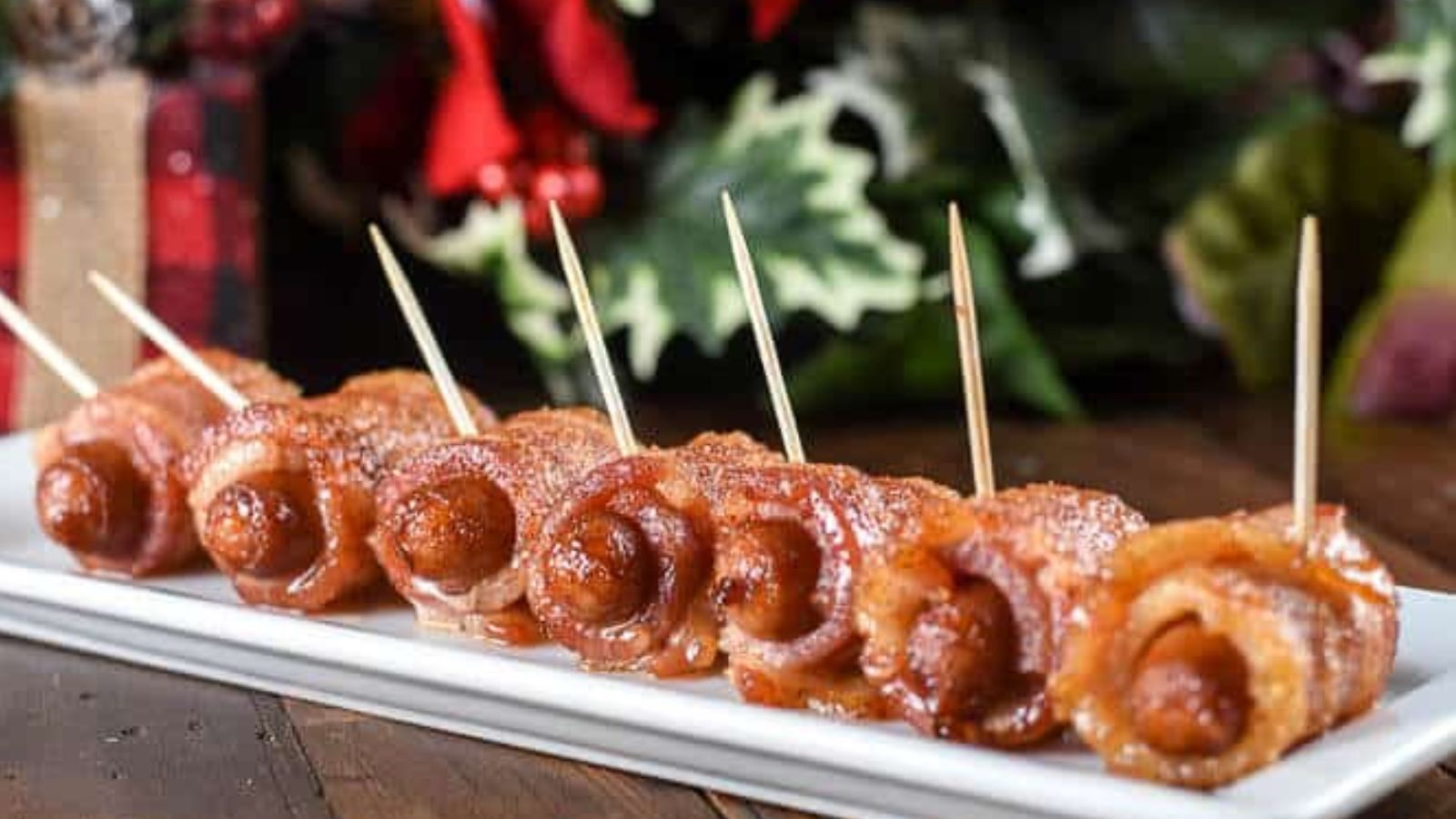 Bacon Wrapped Smokies {With Spicy Chipotle and Brown Sugar}