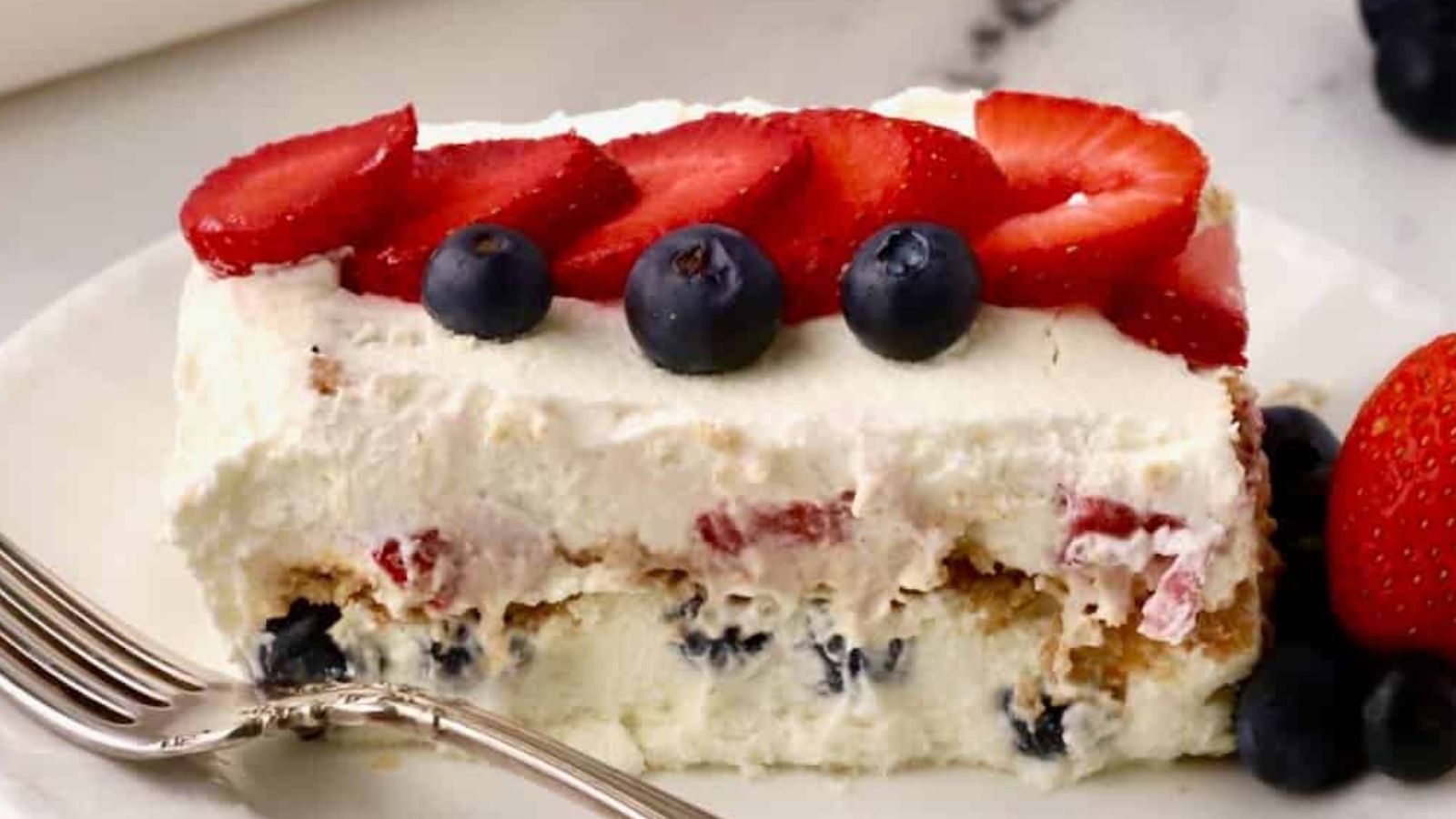 Red White and Blue No-Bake Icebox Cake