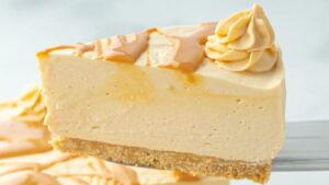 No Bake Salted Caramel Cheesecake