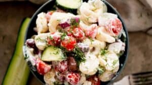 Cold Greek Tortellini Pasta Salad
