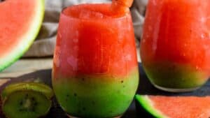 Easy Homemade Kiwi Watermelon Slushie