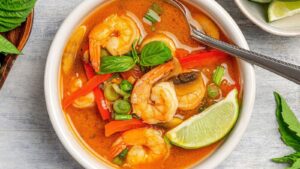 Coconut Curry Soup with Shrimp