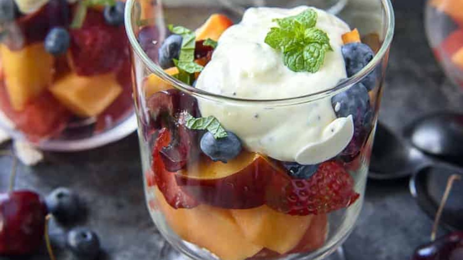 Summer Fruit Salad with Citrus Poppy Seed Yogurt