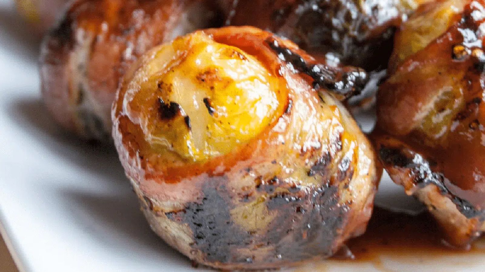 BBQ Bacon Wrapped Brussel Sprouts