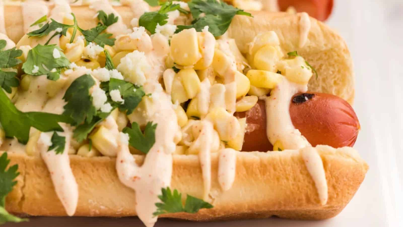 Mexican Street Corn Hot Dogs
