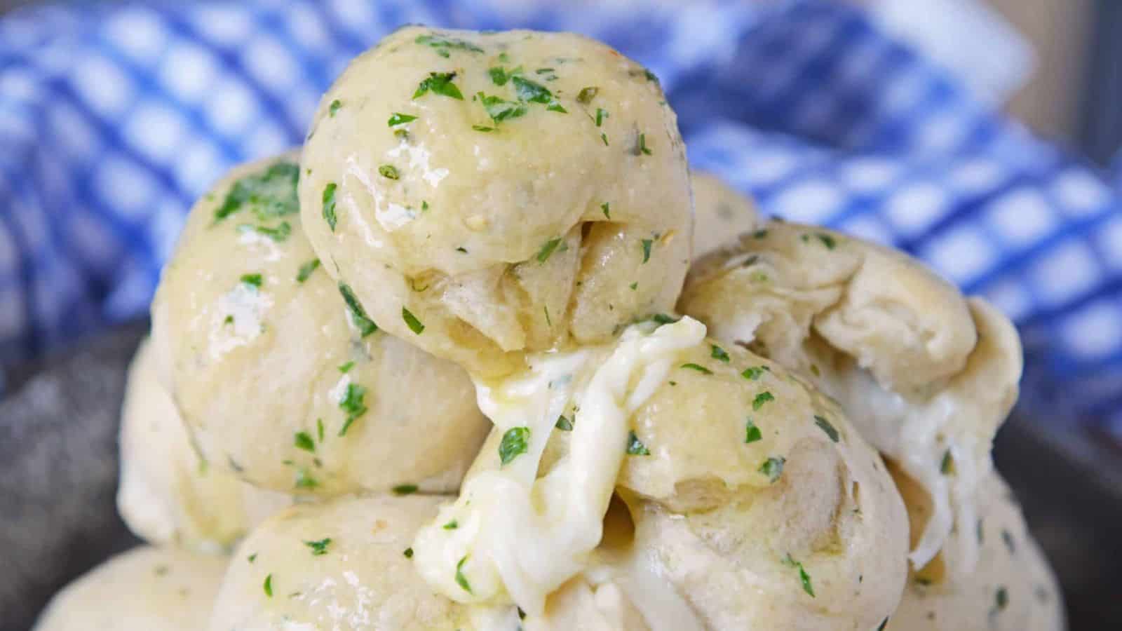 Cheese Stuffed Garlic Rolls