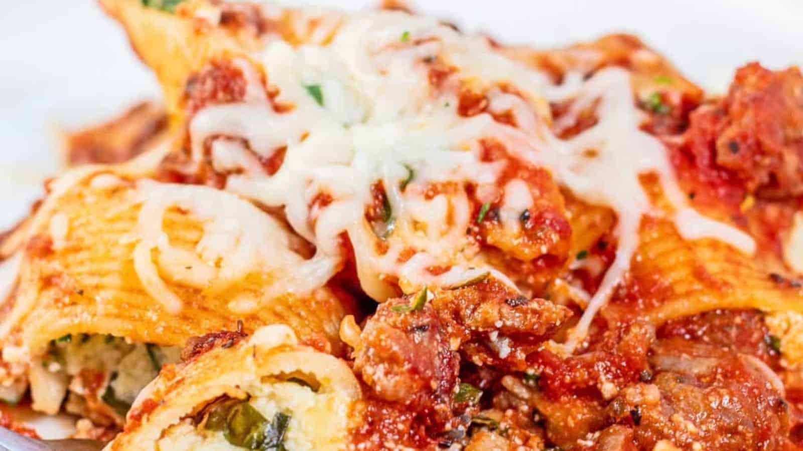 Stuffed Shells with Spinach & Italian Sausage