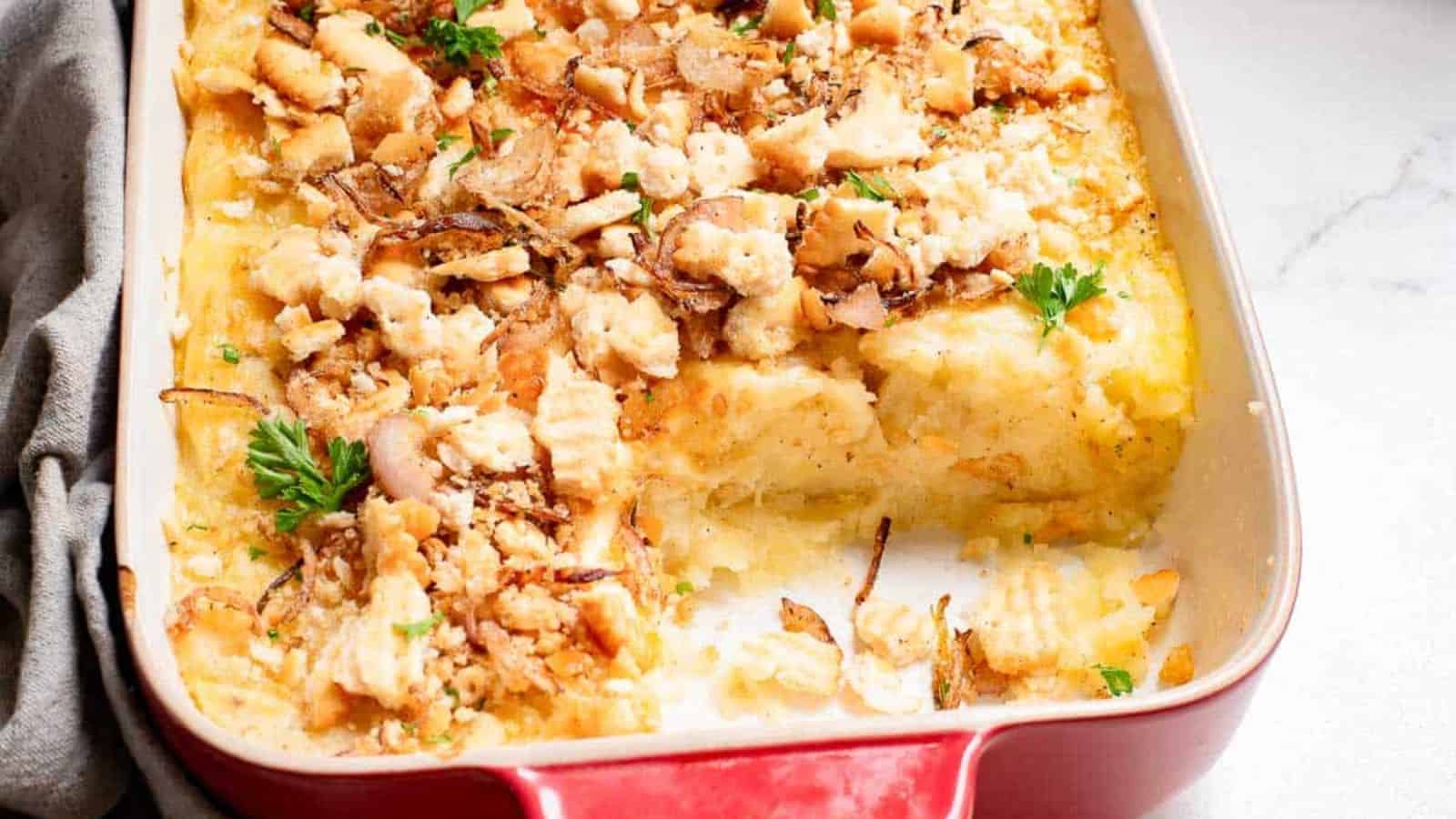 Cheesy Mashed Potato Casserole
