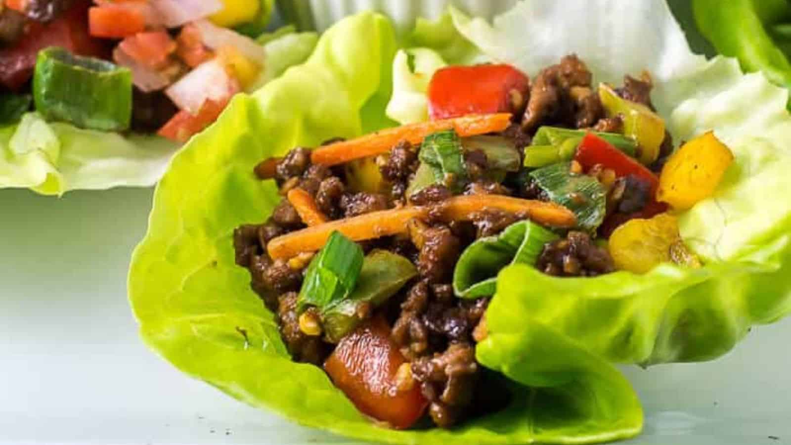 Asian Lettuce Wraps with Mango Habanero Salsa