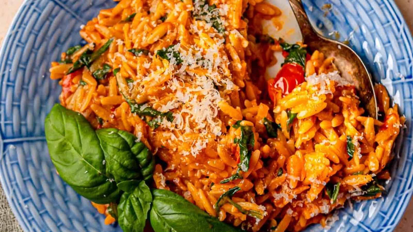 Creamy Tomato Vodka Orzo
