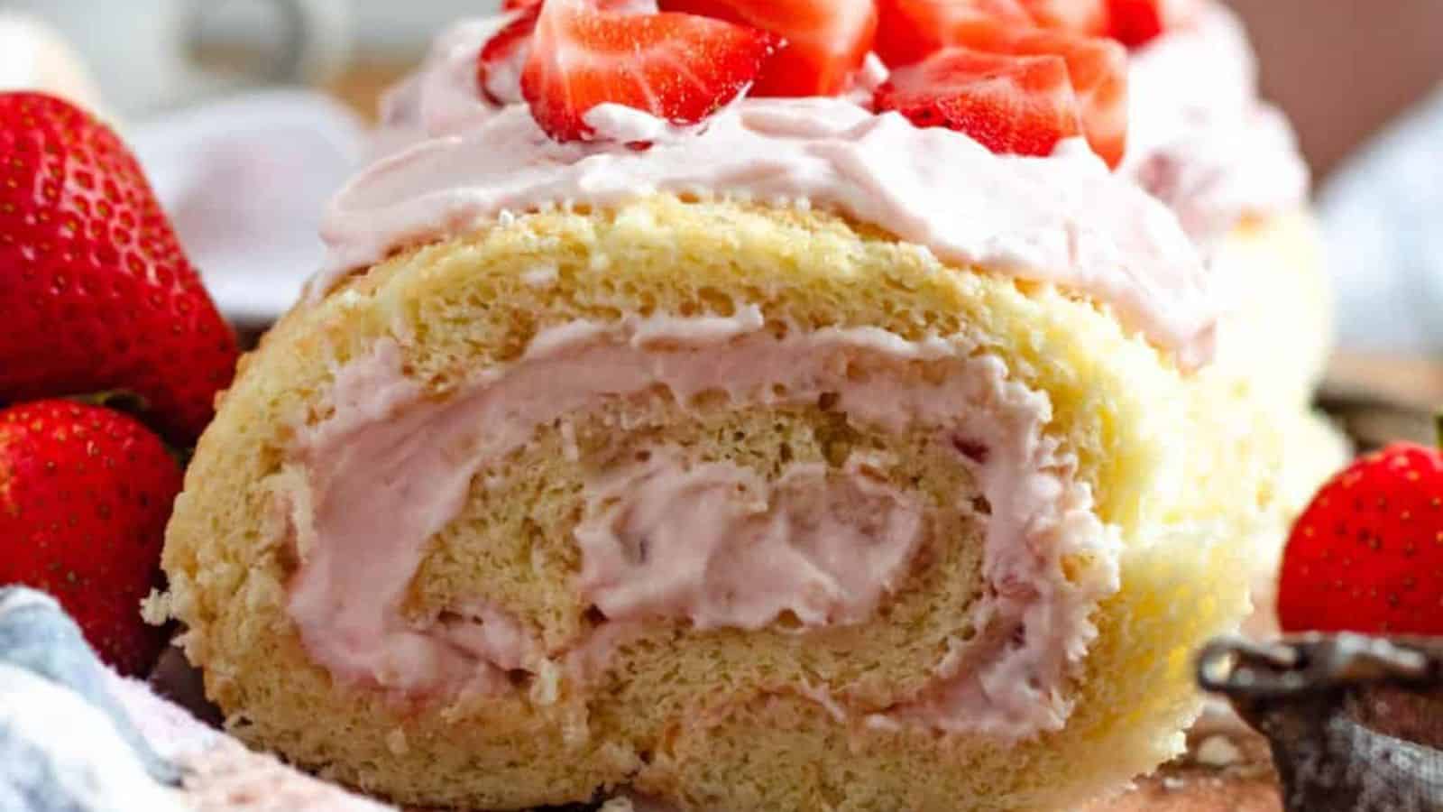 Strawberry Swiss Roll
