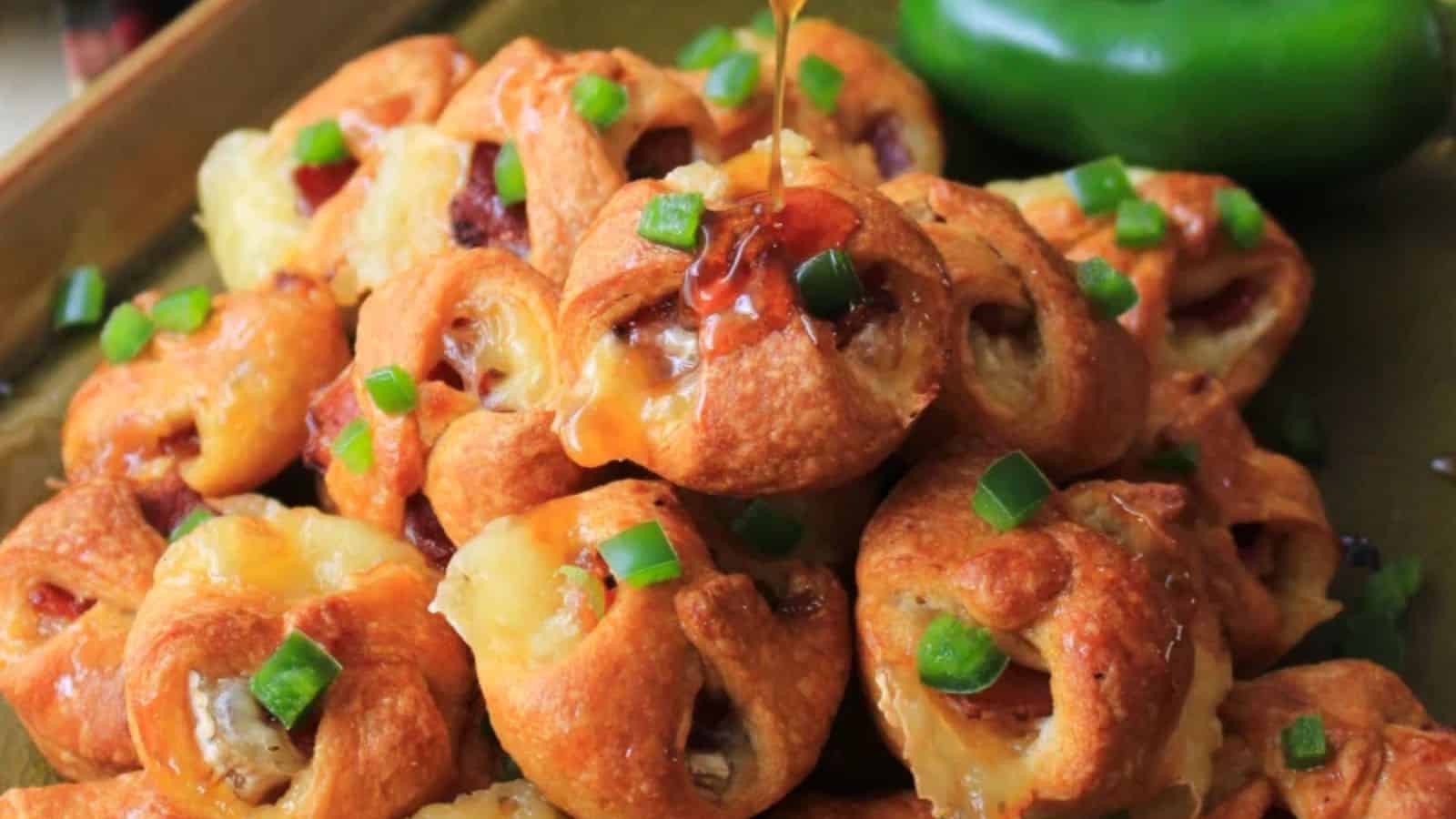 Brie, Bacon, and Apricot Jam Crescent Bites