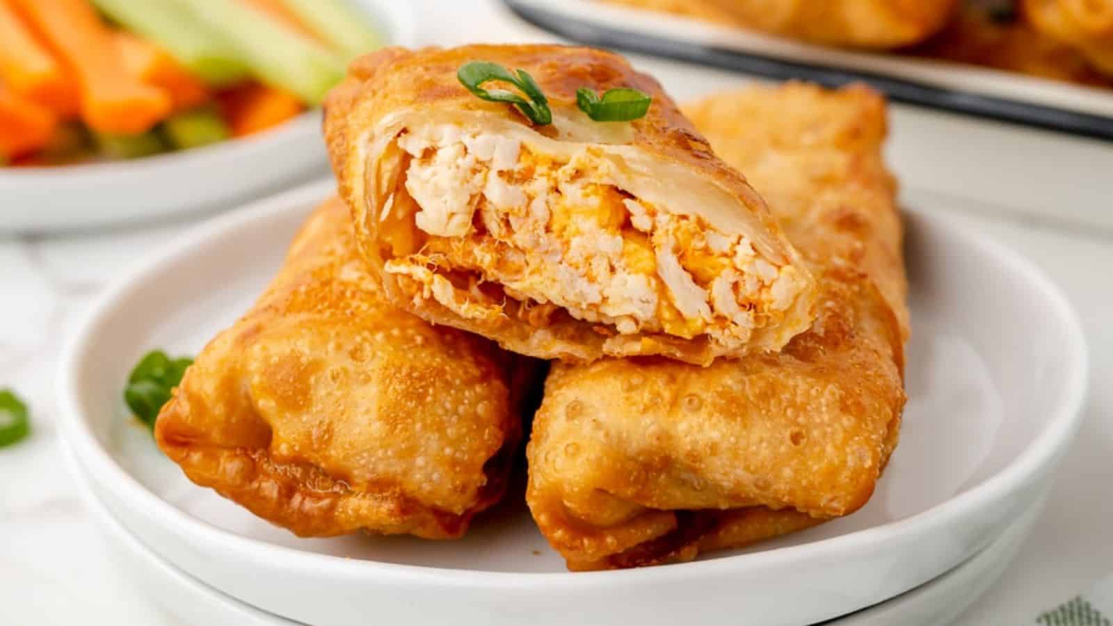 Buffalo Chicken Egg Rolls