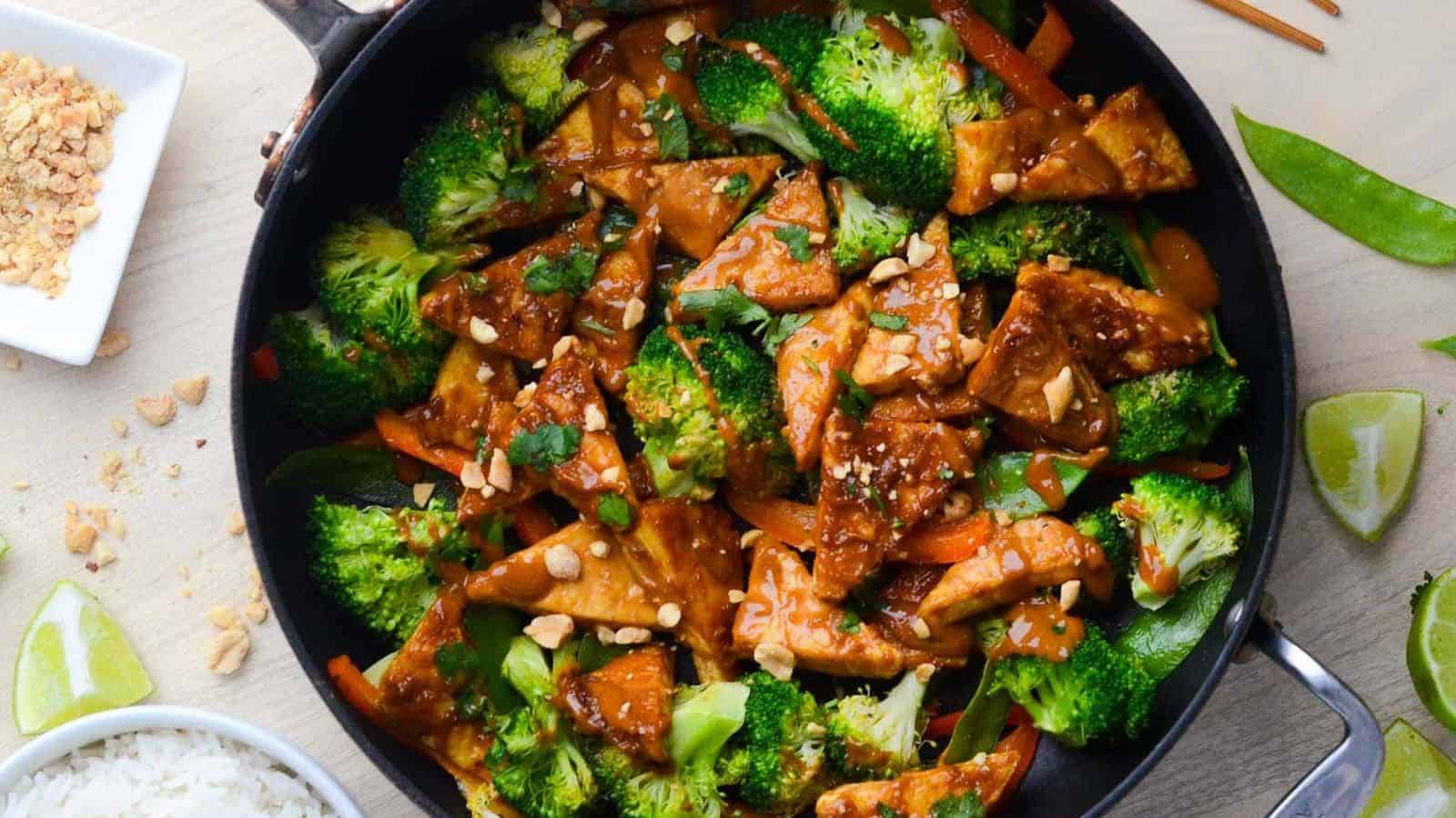 Peanut Butter Tofu Veggie Stir Fry