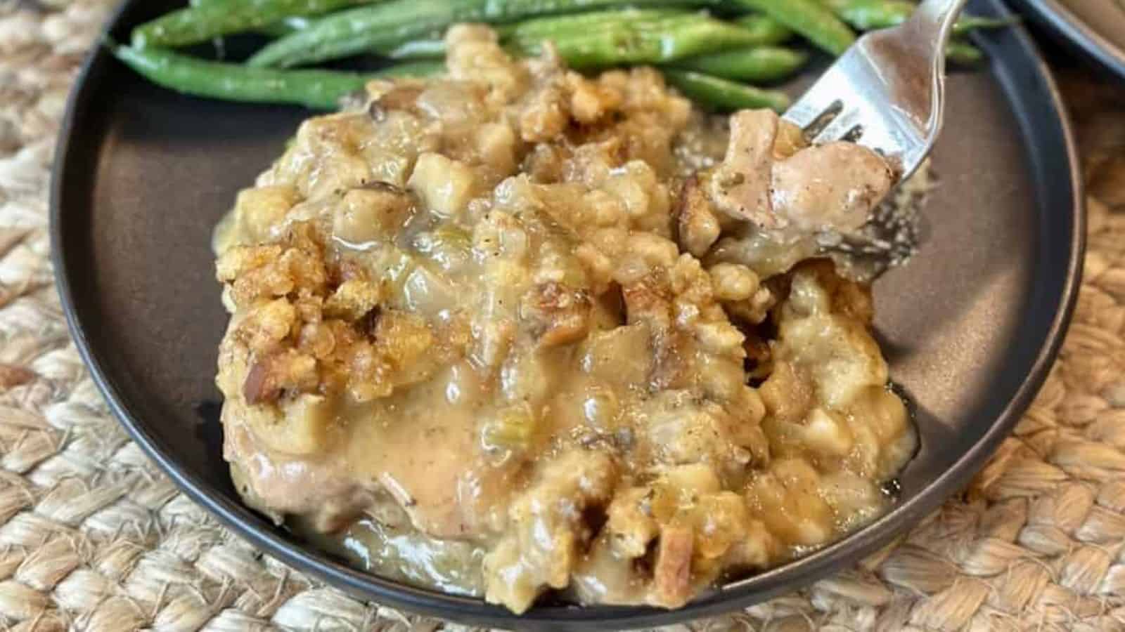 Crockpot Chicken and Stuffing Casserole