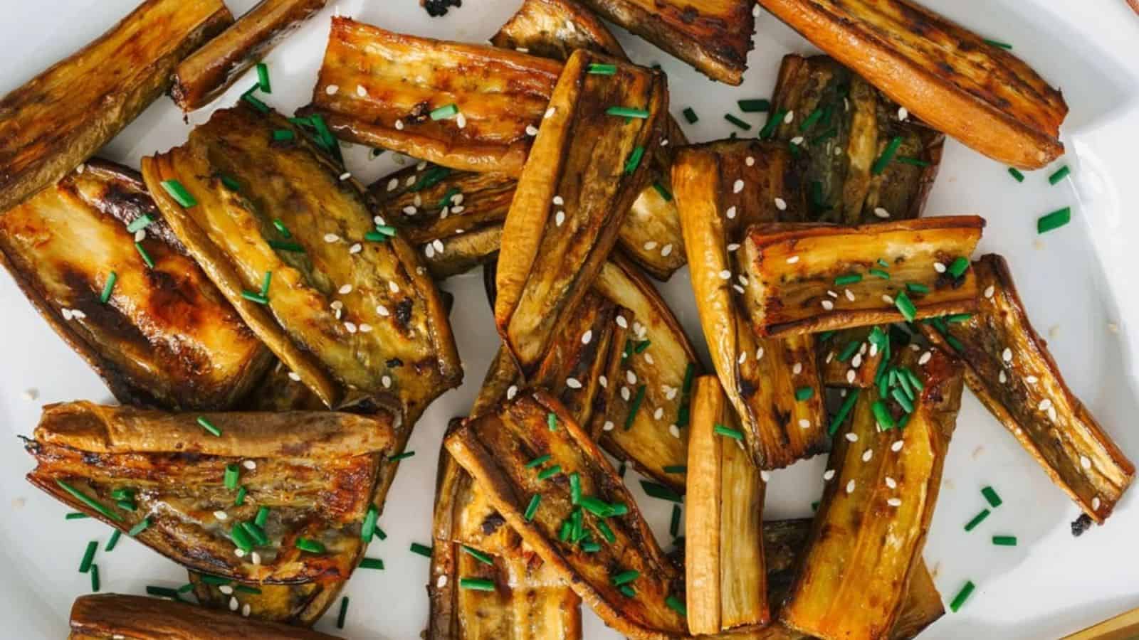 Japanese Eggplant with Garlic & Ginger