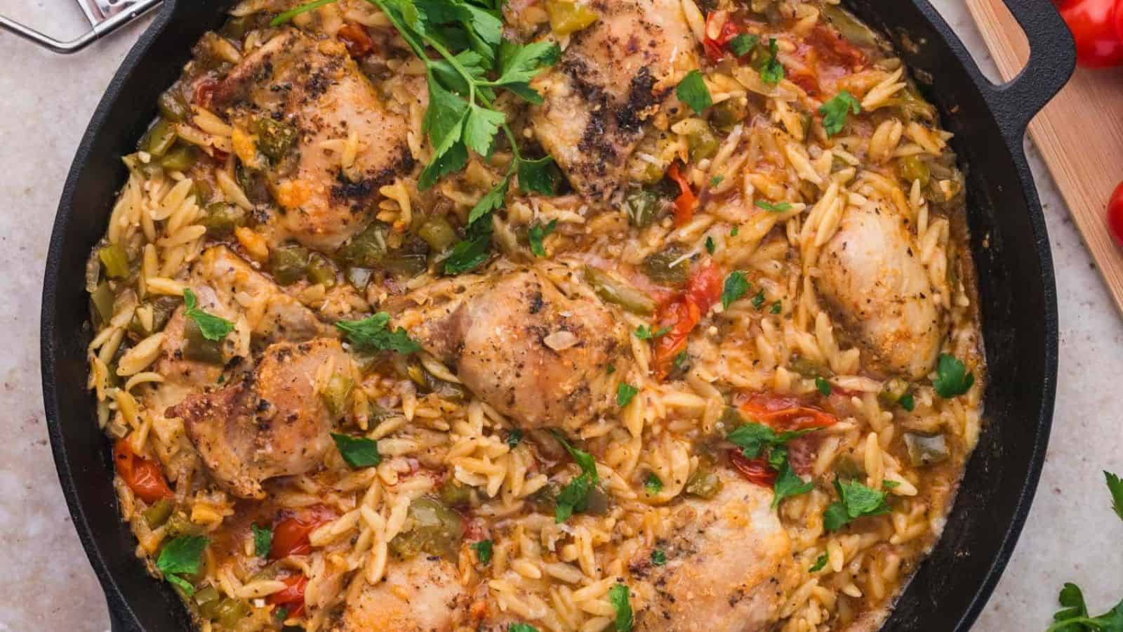 Chicken and Orzo Bake