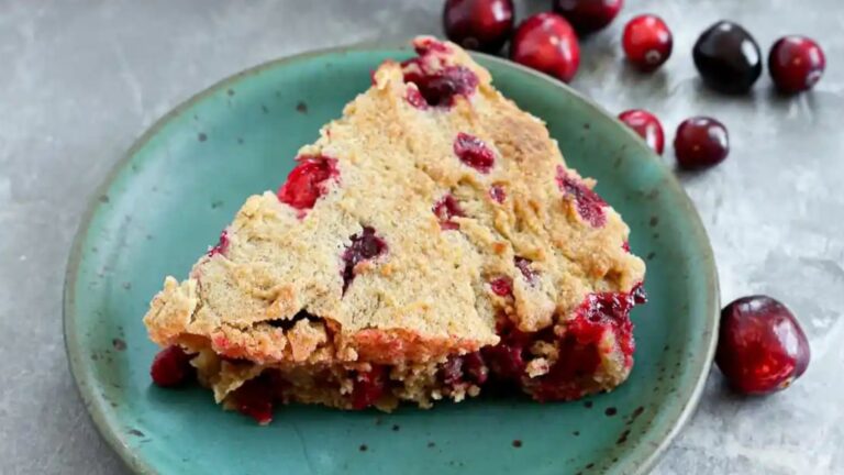 EASY Crustless Cranberry Pie Recipe