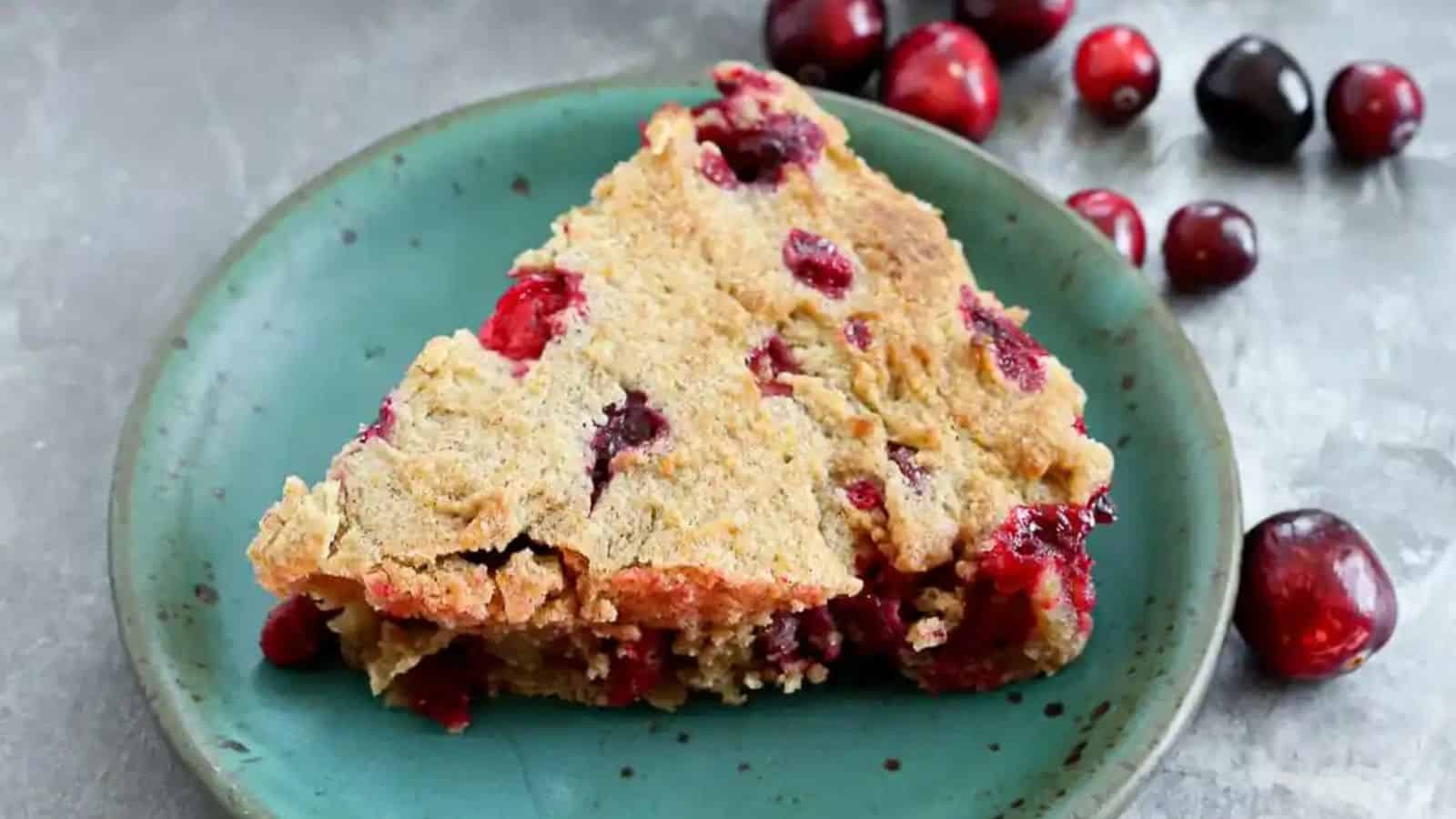 EASY Crustless Cranberry Pie Recipe
