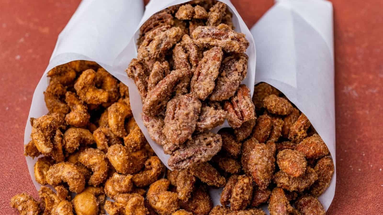 Cinnamon Sugar Roasted Pecans