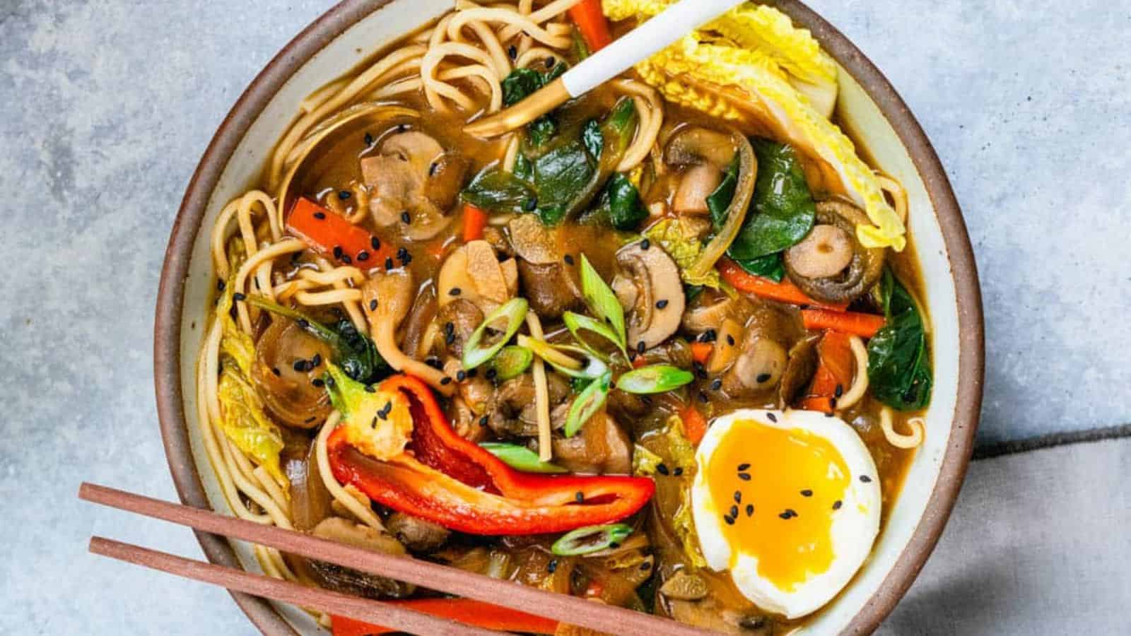 Miso Ramen with Soft Boiled Egg