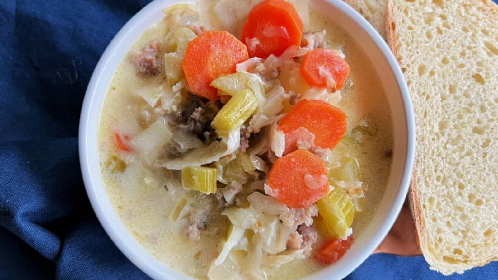 Sauerkraut, Bratwurst and Potato Soup