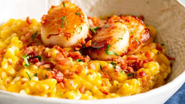 Scallop Bacon Pumpkin Risotto